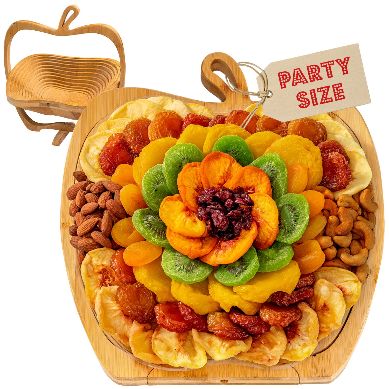 Wood Fruit Basket Cutting Board Tray Trivet Bonnie & Pop 4 in 1 Expandable  Apple